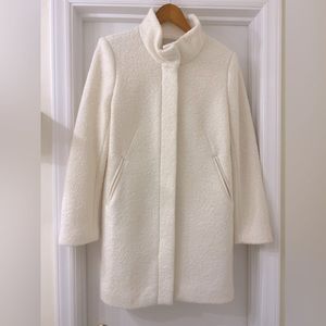 White wool coat
